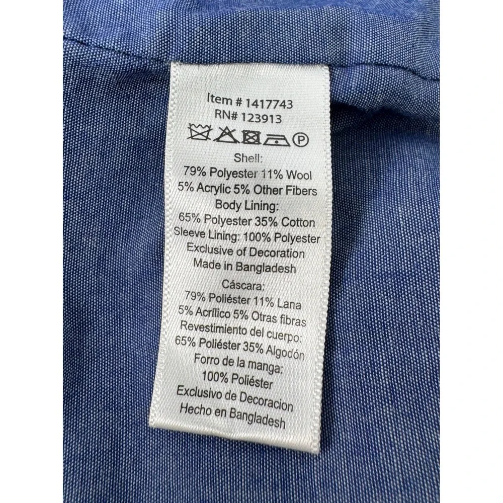 Jachs New York Herringbone Shirt Jacket Mens L Button Front Pockets Gray‎